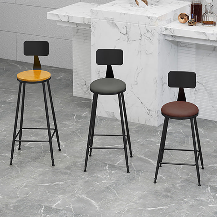 Industrial Style Bar-stool Metal Legs Counter Stool for Kitchen Bar