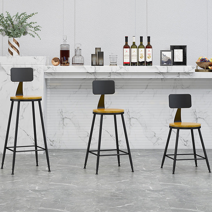 Industrial Style Bar-stool Metal Legs Counter Stool for Kitchen Bar