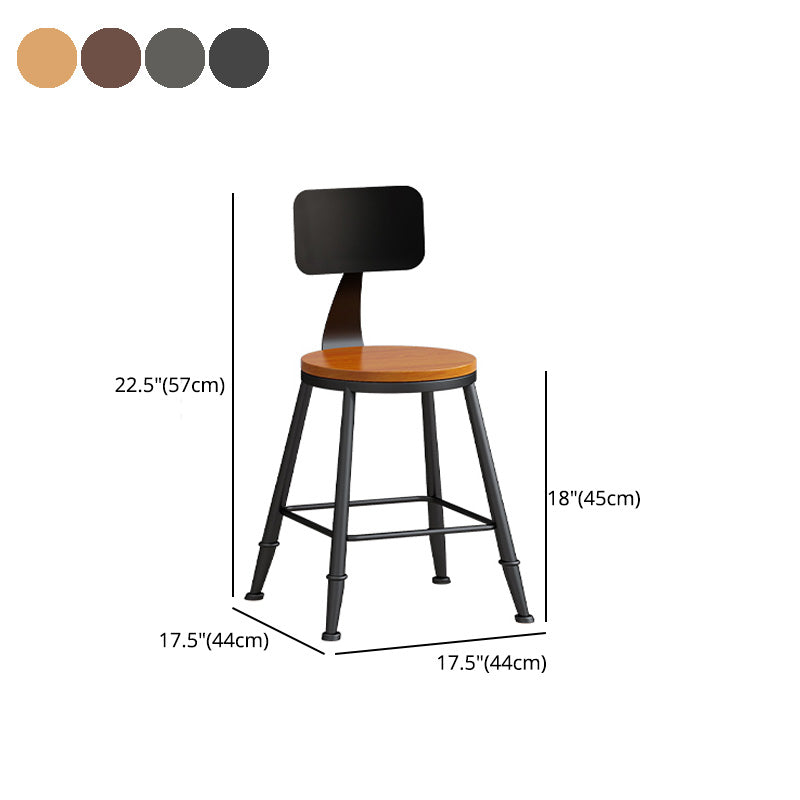 Industrial Style Bar-stool Metal Legs Counter Stool for Kitchen Bar