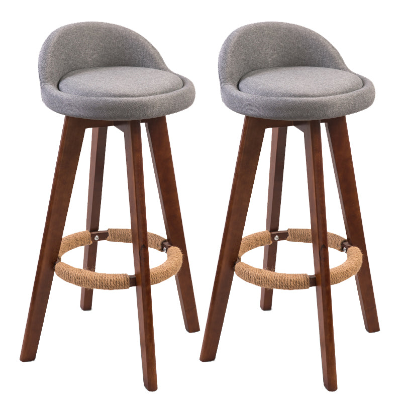 Moderner Backstreh Counterhocker Holz Kassierer Barhocker mit Kissen und Pedal
