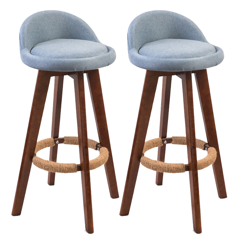 Moderner Backstreh Counterhocker Holz Kassierer Barhocker mit Kissen und Pedal