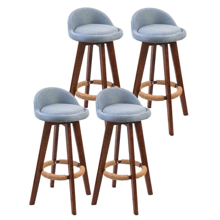 Moderner Backstreh Counterhocker Holz Kassierer Barhocker mit Kissen und Pedal