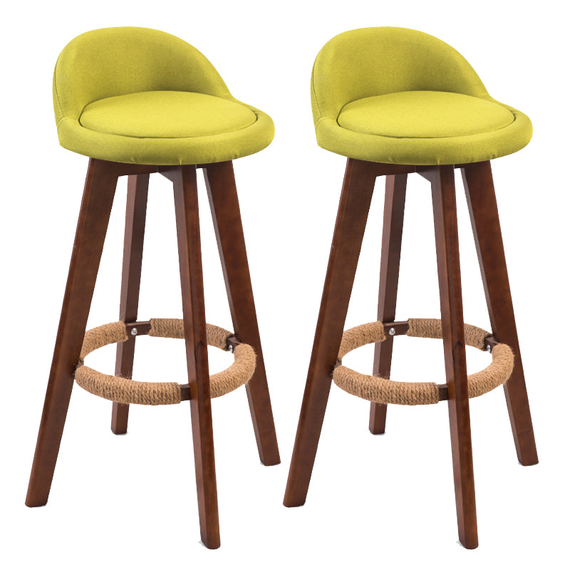 Moderner Backstreh Counterhocker Holz Kassierer Barhocker mit Kissen und Pedal