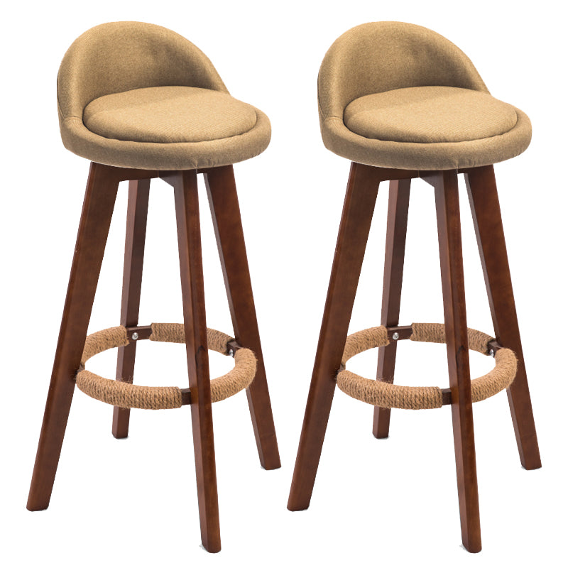 Moderner Backstreh Counterhocker Holz Kassierer Barhocker mit Kissen und Pedal