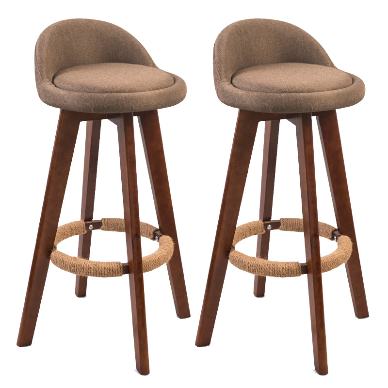 Moderner Backstreh Counterhocker Holz Kassierer Barhocker mit Kissen und Pedal