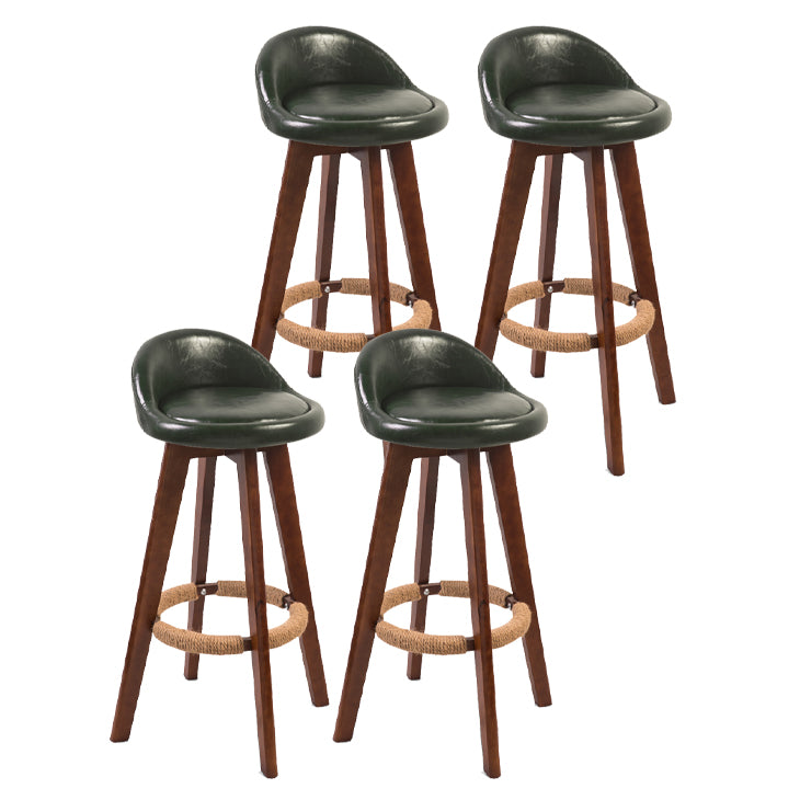 Moderner Backstreh Counterhocker Holz Kassierer Barhocker mit Kissen und Pedal