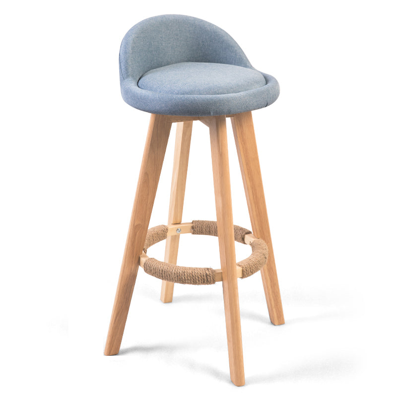 Moderner Backstreh Counterhocker Holz Kassierer Barhocker mit Kissen und Pedal