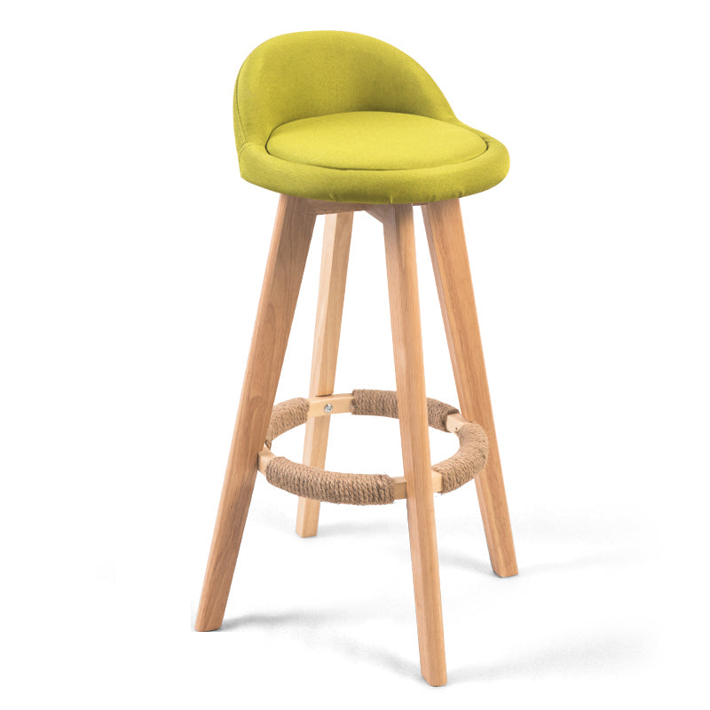 Moderner Backstreh Counterhocker Holz Kassierer Barhocker mit Kissen und Pedal