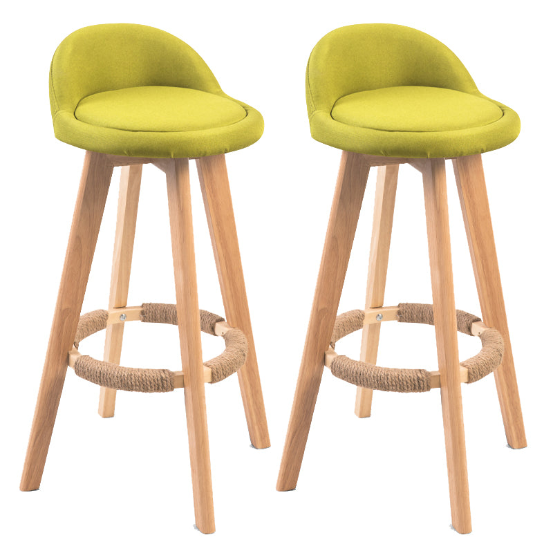 Moderner Backstreh Counterhocker Holz Kassierer Barhocker mit Kissen und Pedal