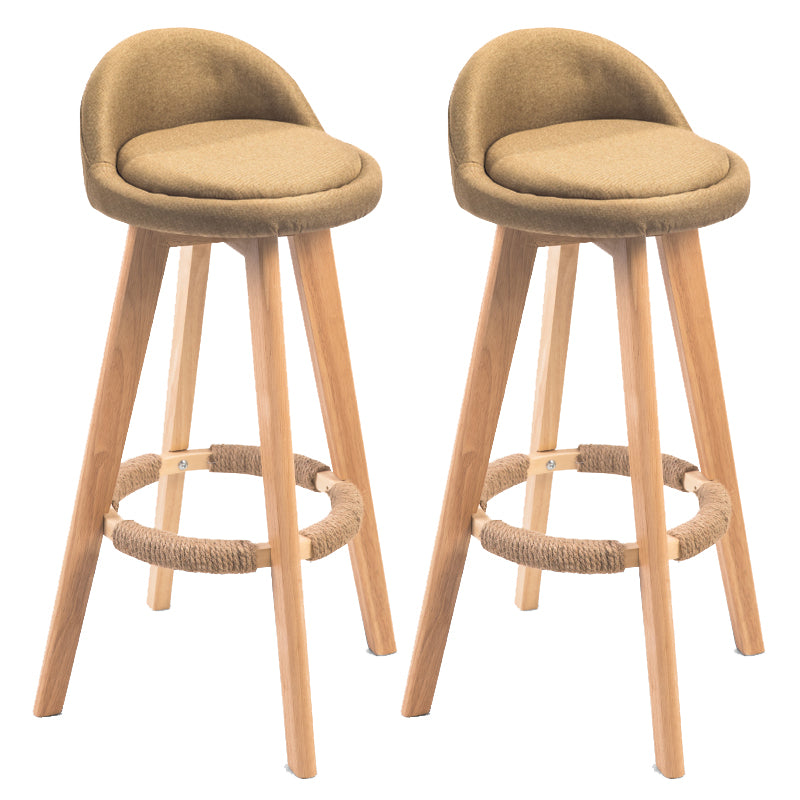 Moderner Backstreh Counterhocker Holz Kassierer Barhocker mit Kissen und Pedal