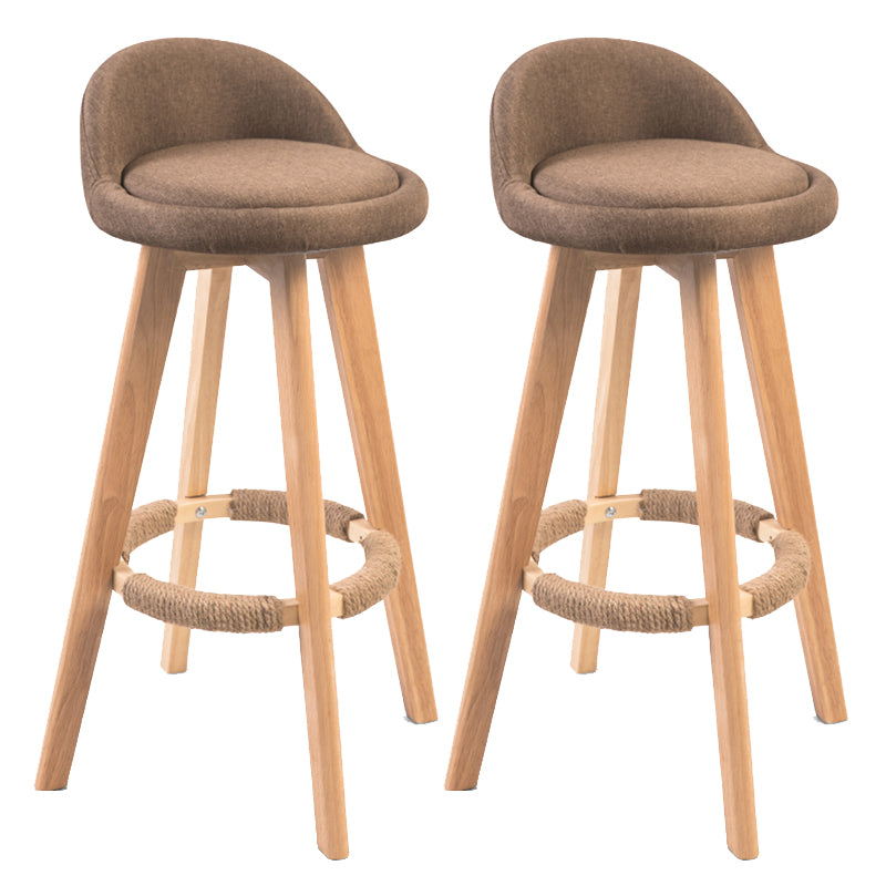 Moderner Backstreh Counterhocker Holz Kassierer Barhocker mit Kissen und Pedal