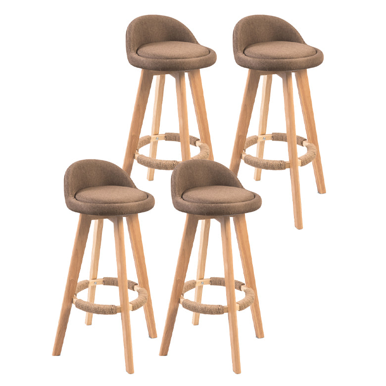 Moderner Backstreh Counterhocker Holz Kassierer Barhocker mit Kissen und Pedal