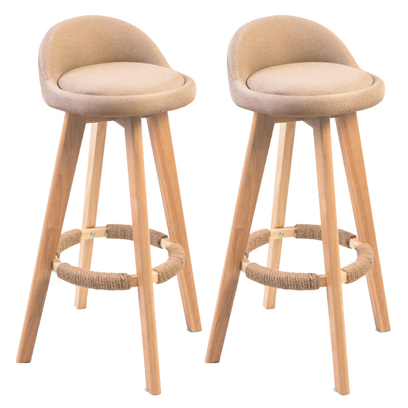 Moderner Backstreh Counterhocker Holz Kassierer Barhocker mit Kissen und Pedal