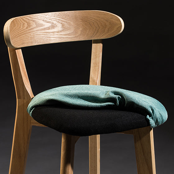Modern Armless Backrest Counter Stool Wood Bar Stool with Cushion and Pedal