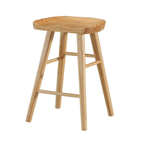 Moderner Barhocker aus massivem Holz mit Fußstütze, einfacher Barhocker für das Wohnzimmer, 30 Zoll