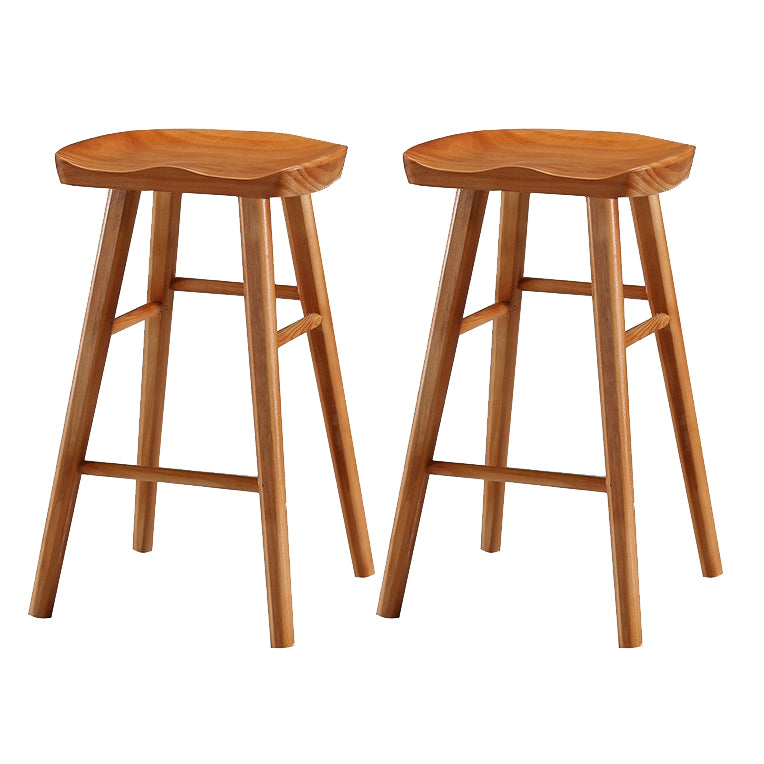 Moderner Barhocker aus massivem Holz mit Fußstütze, einfacher Barhocker für das Wohnzimmer, 30 Zoll