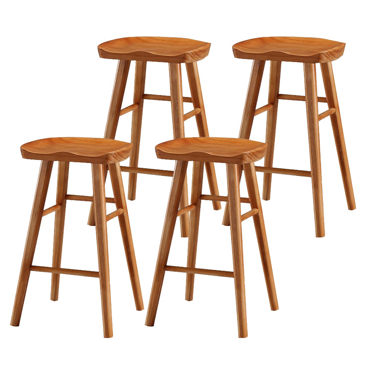 Moderner Barhocker aus massivem Holz mit Fußstütze, einfacher Barhocker für das Wohnzimmer, 30 Zoll