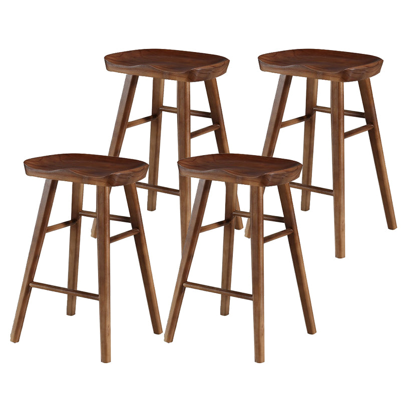 Moderner Barhocker aus massivem Holz mit Fußstütze, einfacher Barhocker für das Wohnzimmer, 30 Zoll