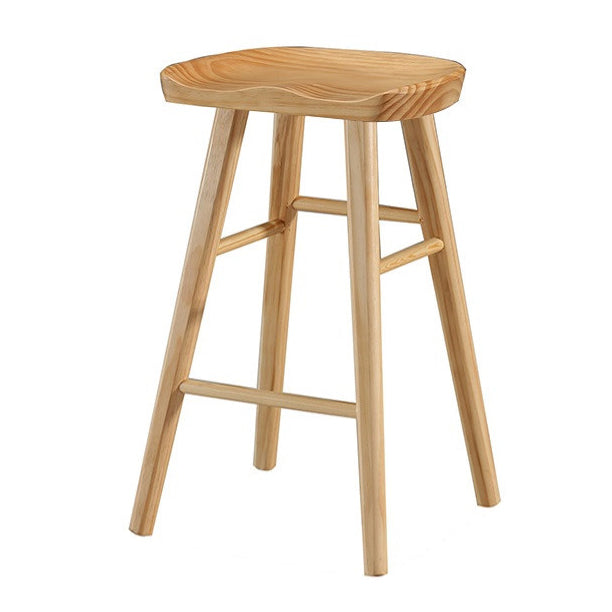 Moderner Barhocker aus massivem Holz mit Fußstütze, einfacher Barhocker für das Wohnzimmer, 30 Zoll