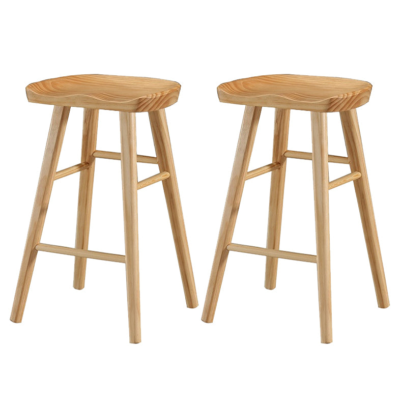 Moderner Barhocker aus massivem Holz mit Fußstütze, einfacher Barhocker für das Wohnzimmer, 30 Zoll