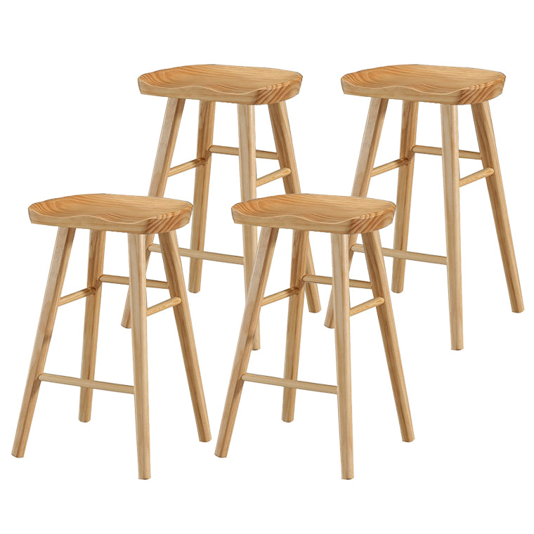 Moderner Barhocker aus massivem Holz mit Fußstütze, einfacher Barhocker für das Wohnzimmer, 30 Zoll