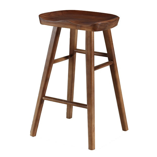 Moderner Barhocker aus massivem Holz mit Fußstütze, einfacher Barhocker für das Wohnzimmer, 30 Zoll