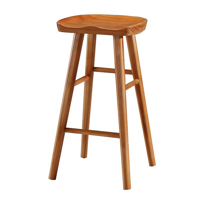 Moderner Barhocker aus massivem Holz mit Fußstütze, einfacher Barhocker für das Wohnzimmer, 30 Zoll