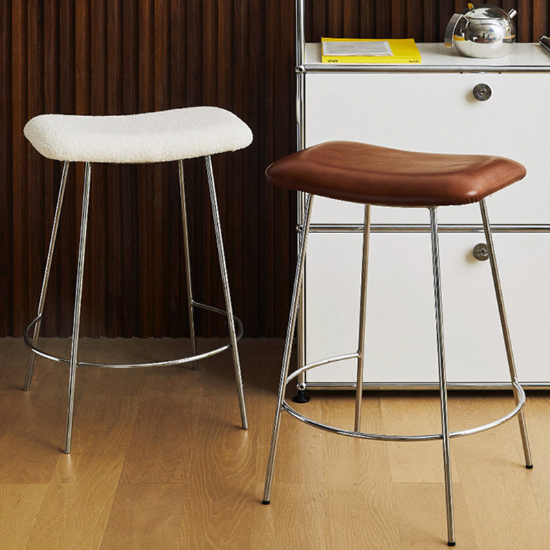 Nordic Style Leather Upholstered Barstool 4 Feet 27-inch Bar Stool for Dinning Room