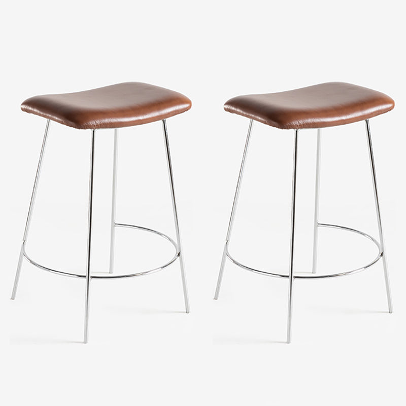 Nordic Style Leather Upholstered Barstool 4 Feet 27-inch Bar Stool for Dinning Room