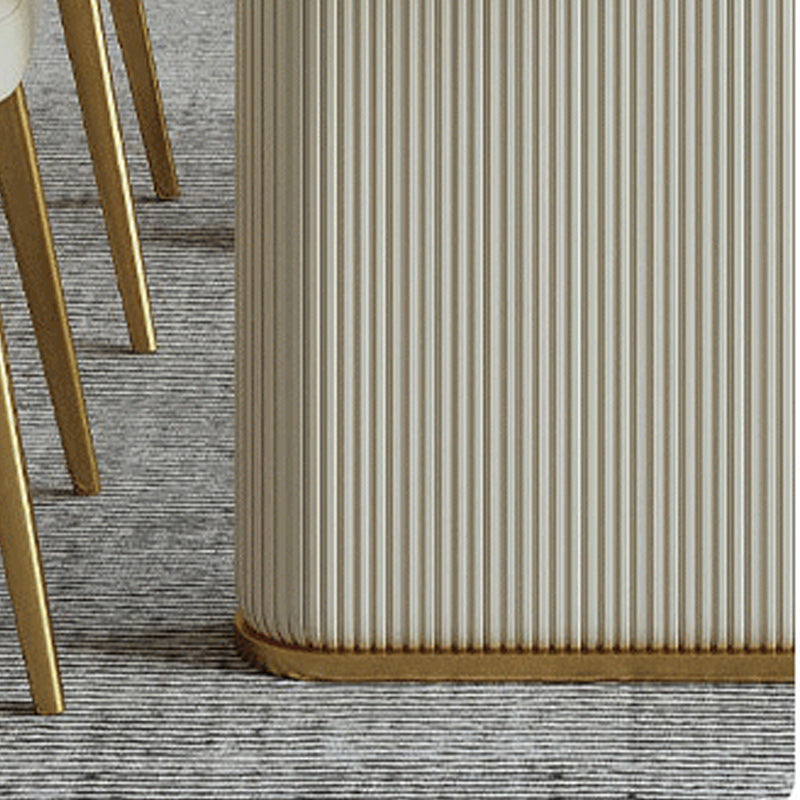 1/2/5/7 Pieces Dining Set Glam Style Rectangle Sintered Stone Dining Table Set