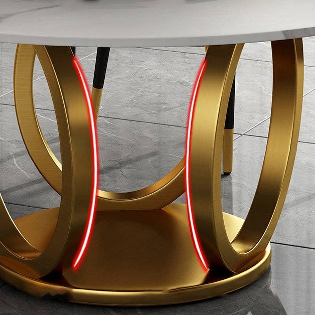 1/2/5/6/7 Pieces Round Modern Marble Furniture Standard Height Dining Table Set