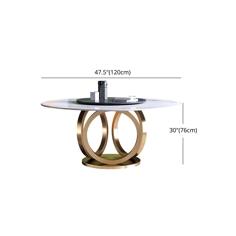 1/2/5/6/7 Pieces Round Modern Marble Furniture Standard Height Dining Table Set