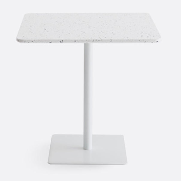 Vierkante voetstuk eettafel Stenen eettafel in industriële stijl voor thuis