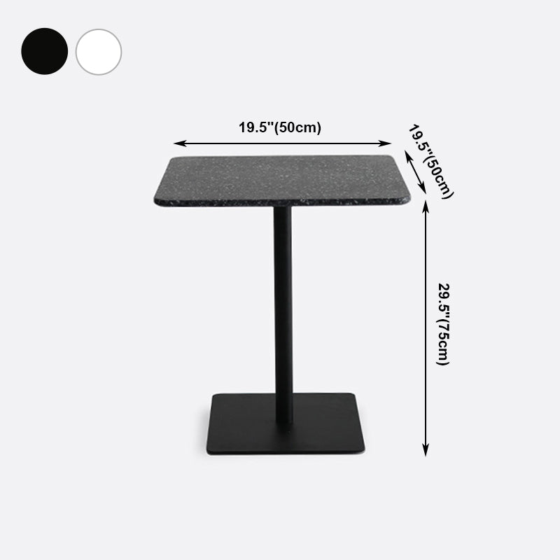 Vierkante voetstuk eettafel Stenen eettafel in industriële stijl voor thuis