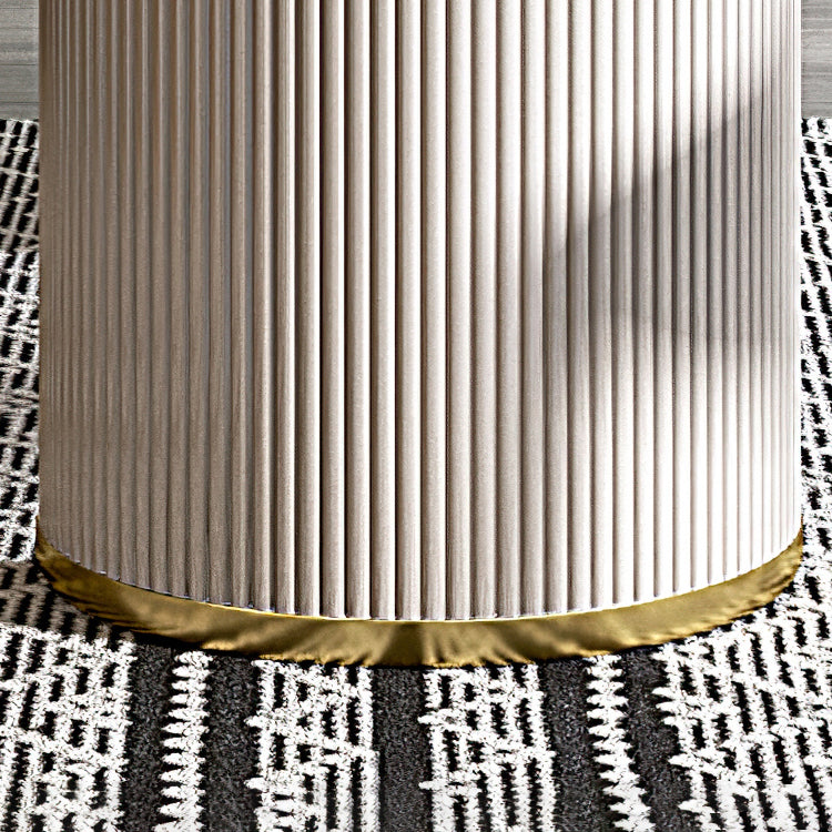 Ovale dubbele voetstuk glamour eettafel witte tint vaste tafel met gesinterde steen