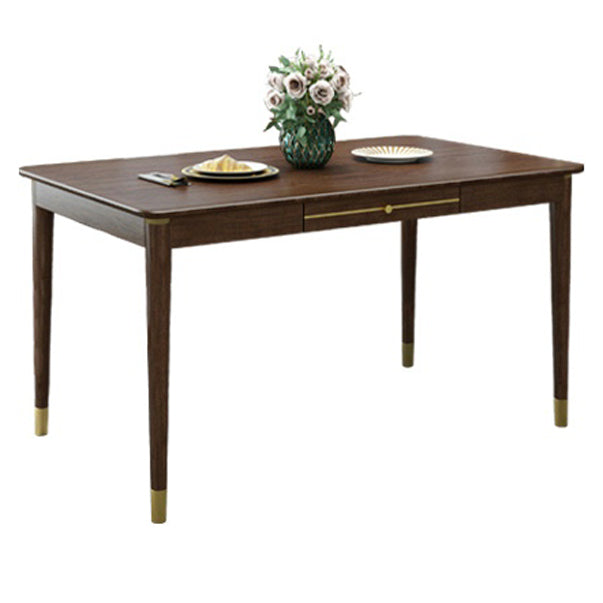 Luxe walnoottafel voor restaurant rechthoek houten eettafel met 4 poten