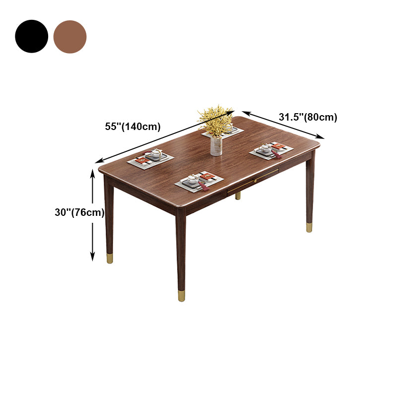 Luxe walnoottafel voor restaurant rechthoek houten eettafel met 4 poten