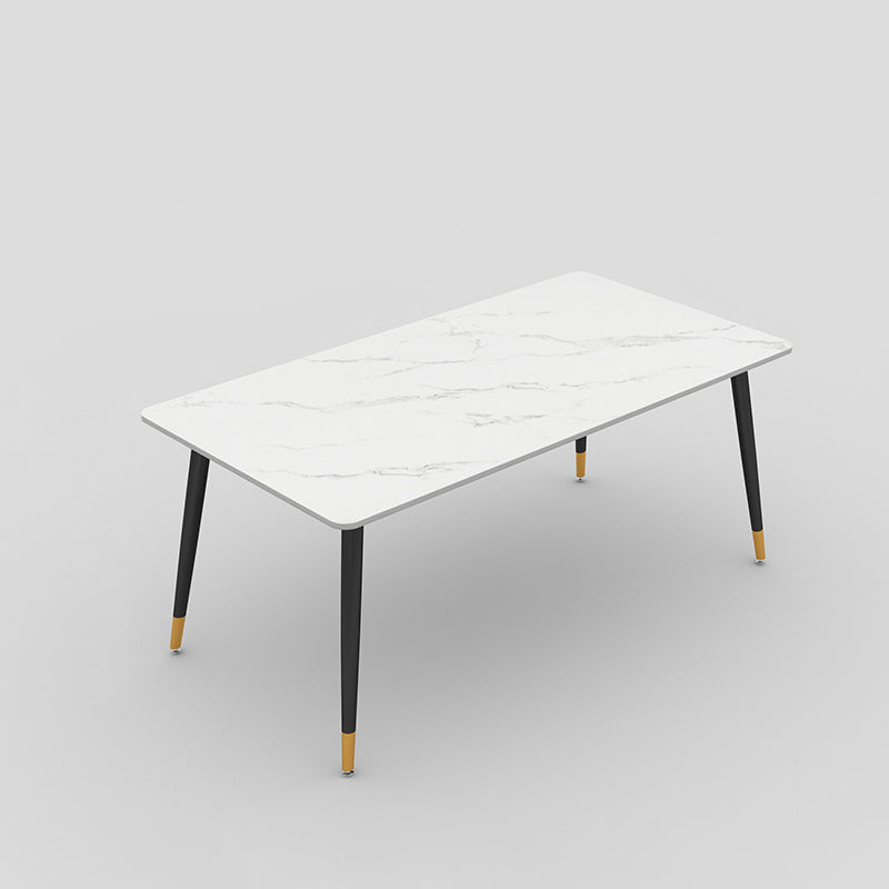Mesa de piedra de 4 pies Rectangle Matte Mesa de comedor para restaurante para restaurante