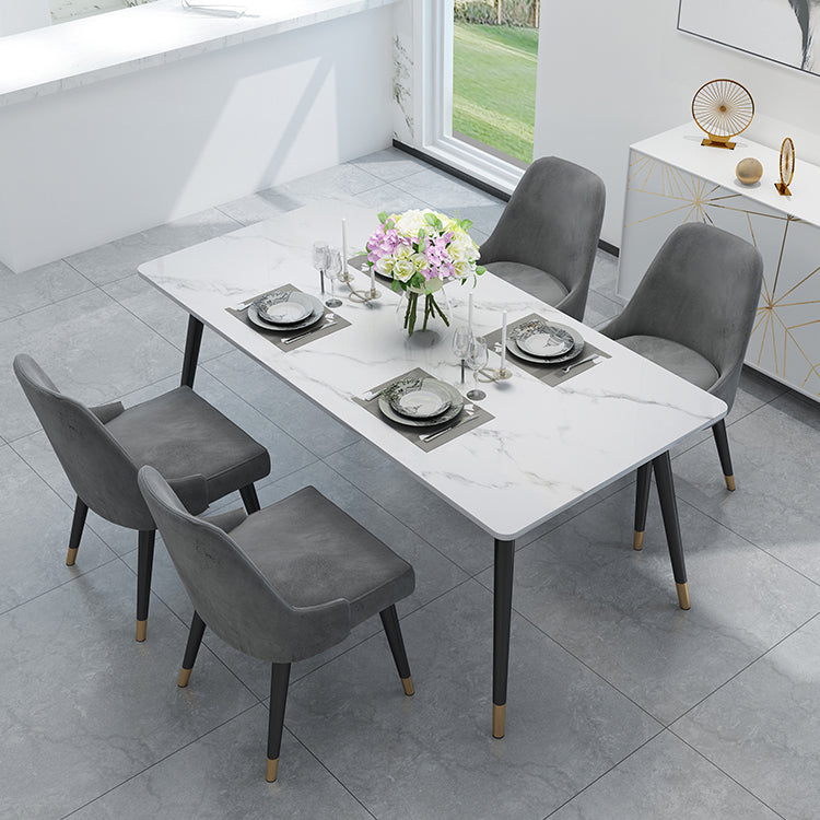 Mesa de piedra de 4 pies Rectangle Matte Mesa de comedor para restaurante para restaurante