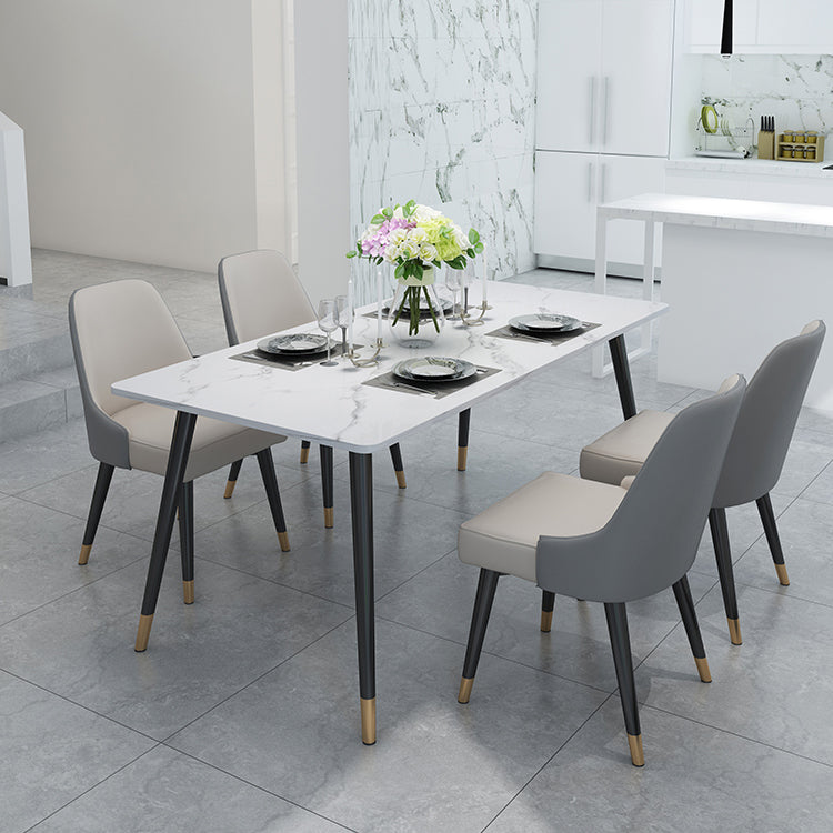 Mesa de piedra de 4 pies Rectangle Matte Mesa de comedor para restaurante para restaurante