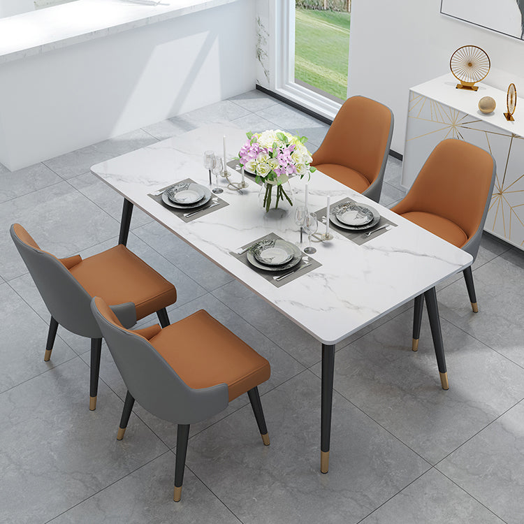 Mesa de piedra de 4 pies Rectangle Matte Mesa de comedor para restaurante para restaurante