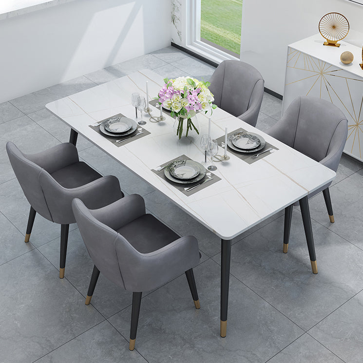 Mesa de piedra de 4 pies Rectangle Matte Mesa de comedor para restaurante para restaurante