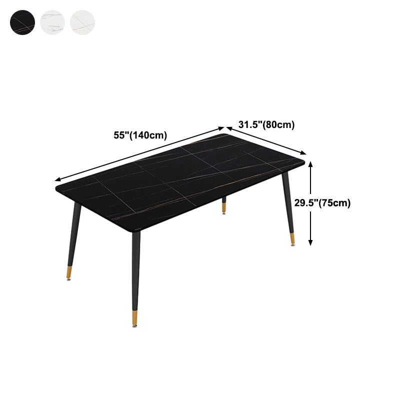 Mesa de piedra de 4 pies Rectangle Matte Mesa de comedor para restaurante para restaurante