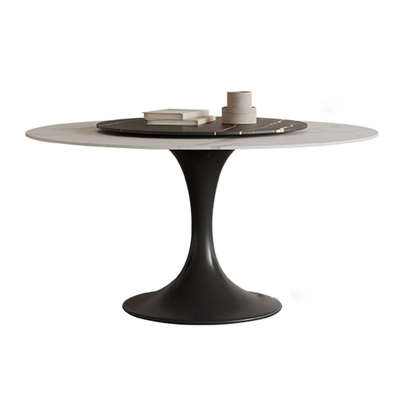 Mesa de comedor de tulipán redonda moderna de acabado mate para el hogar para el hogar