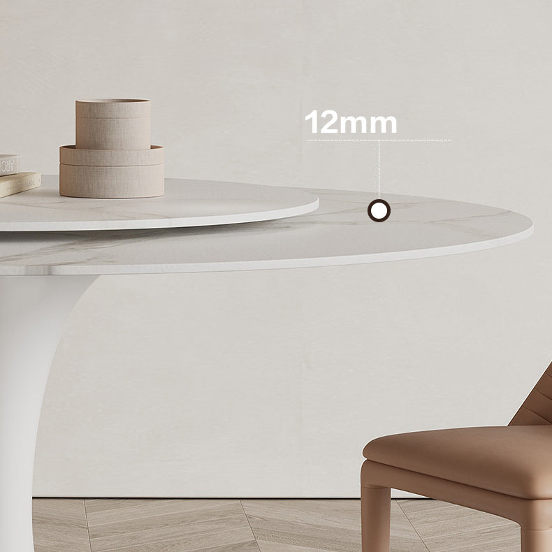 Mesa de comedor de tulipán redonda moderna de acabado mate para el hogar para el hogar