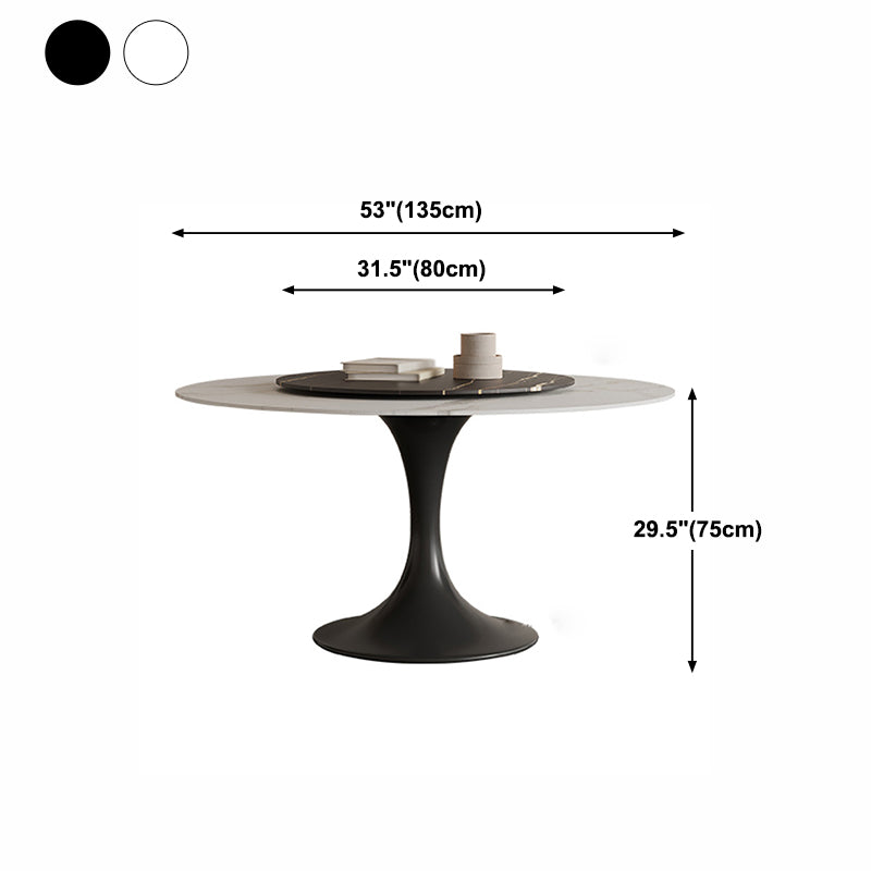 Mesa de comedor de tulipán redonda moderna de acabado mate para el hogar para el hogar