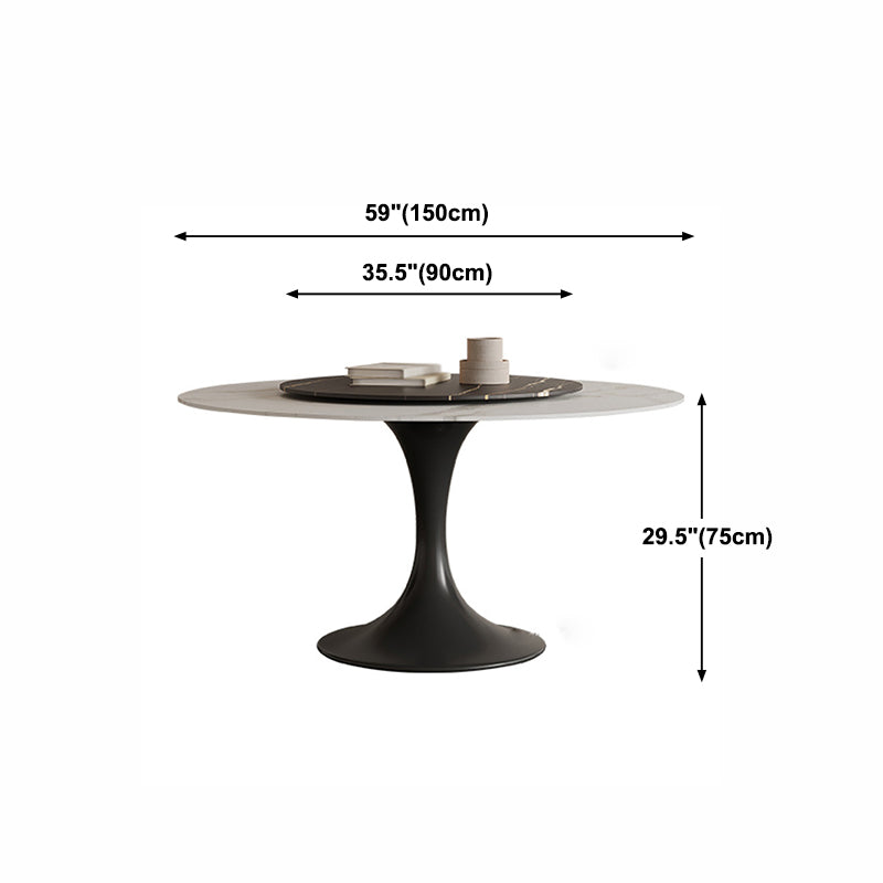 Mesa de comedor de tulipán redonda moderna de acabado mate para el hogar para el hogar