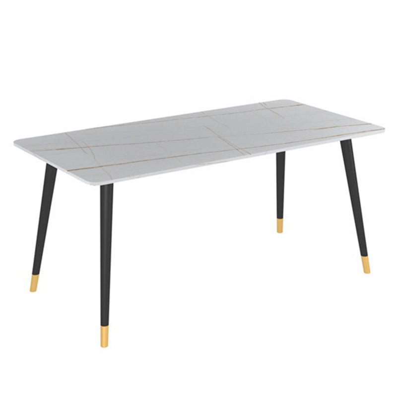 Mesa de comedor de comedor de piedra moderna de acabado mate