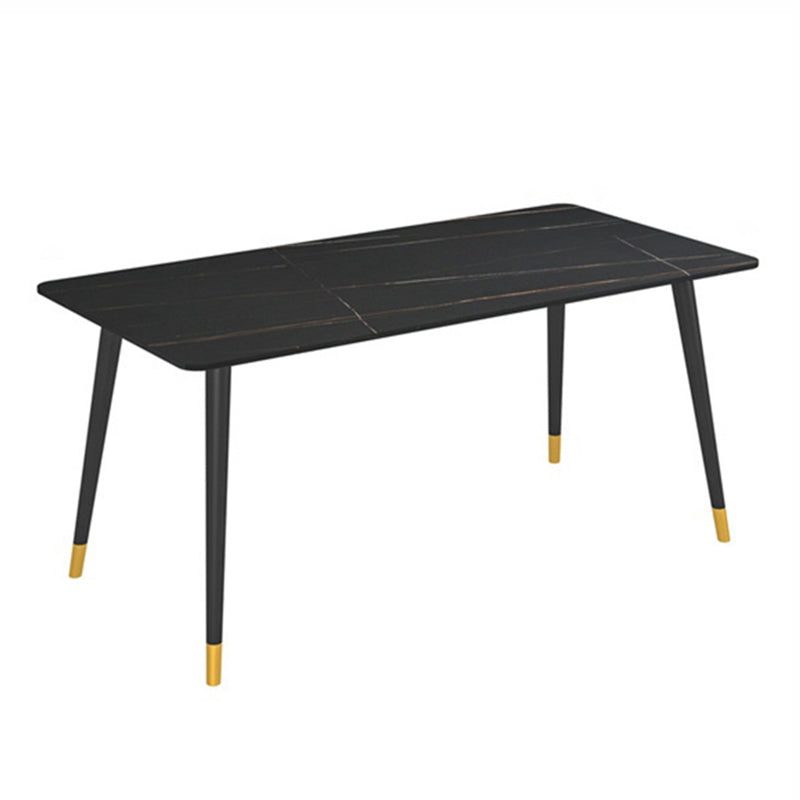 Mesa de comedor de comedor de piedra moderna de acabado mate