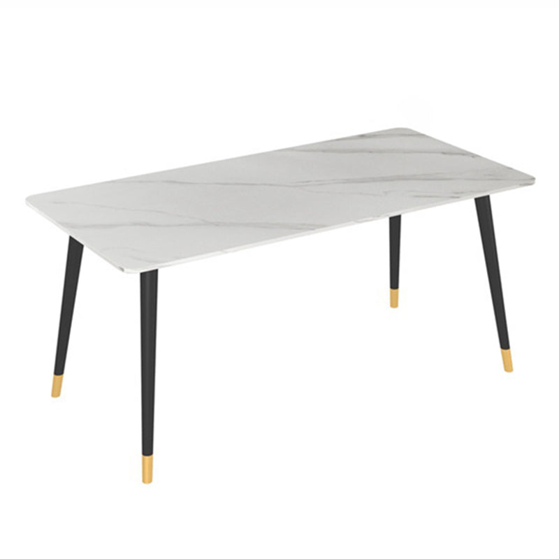 Mesa de comedor de comedor de piedra moderna de acabado mate